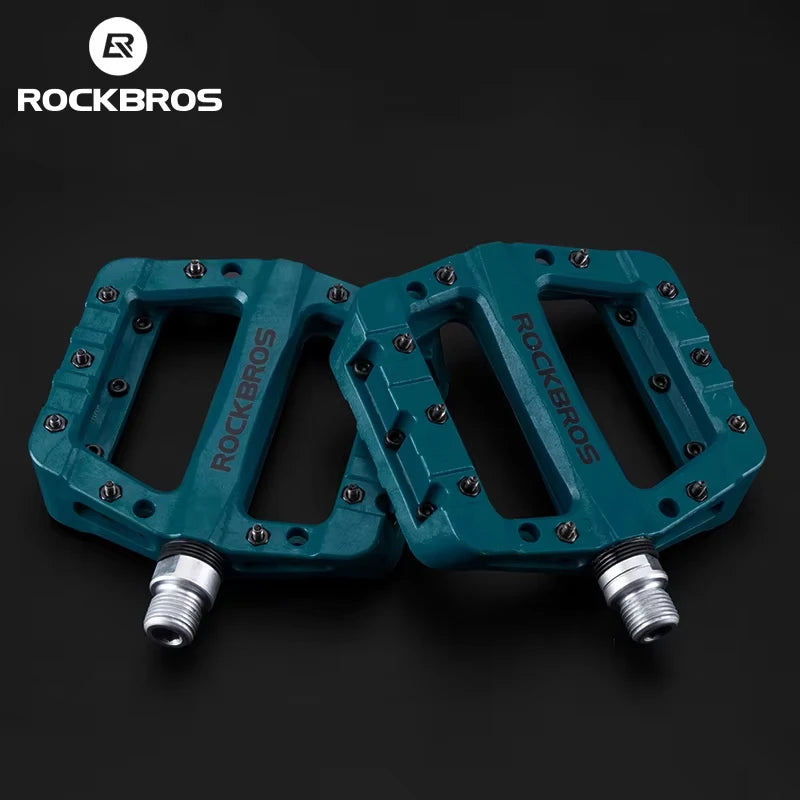 ROCKBROS Bicycle Pedal MTB Road Bike Pedal Ultralight Seal Bearings Nylon Molybdenum Pedal Durable Widen Area Bicycle Part