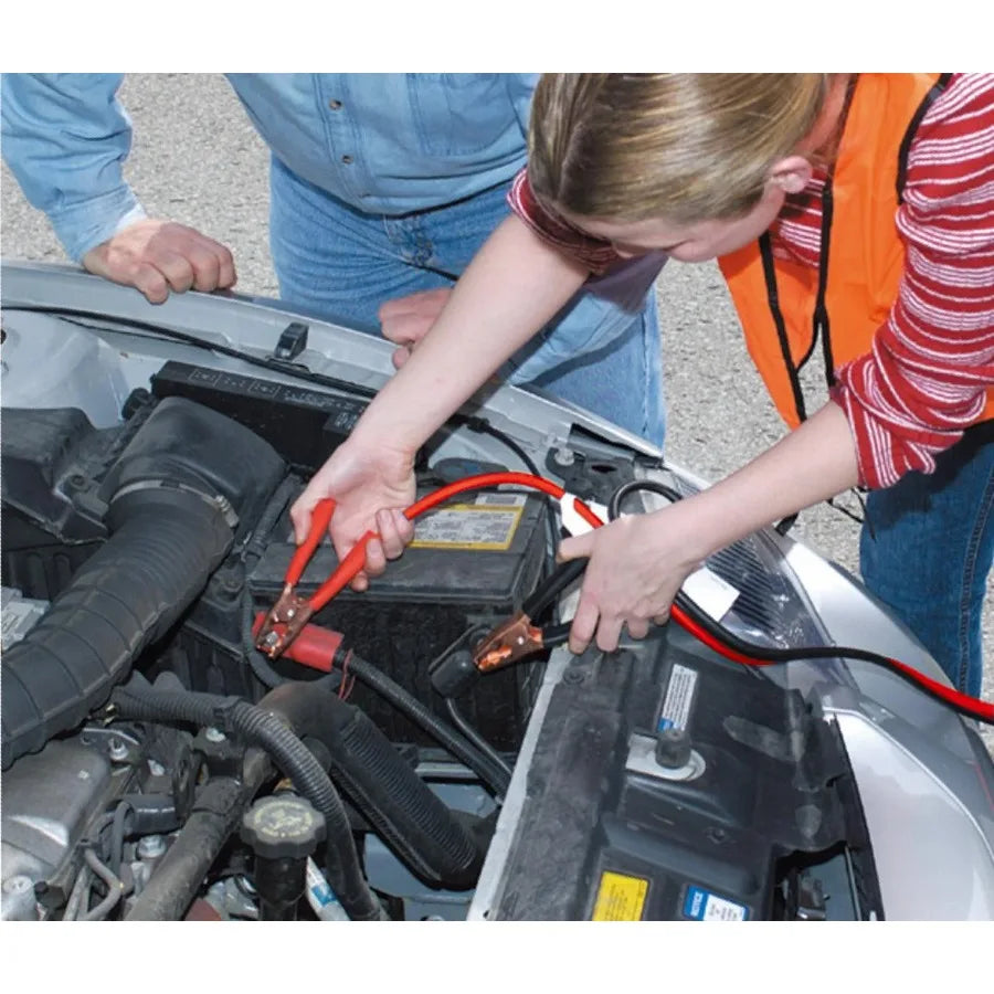 Deluxe Roadside Assistance Kit with Booster Cables - 65-Piece Emergency Set for Car Breakdowns, Travel & Safety.