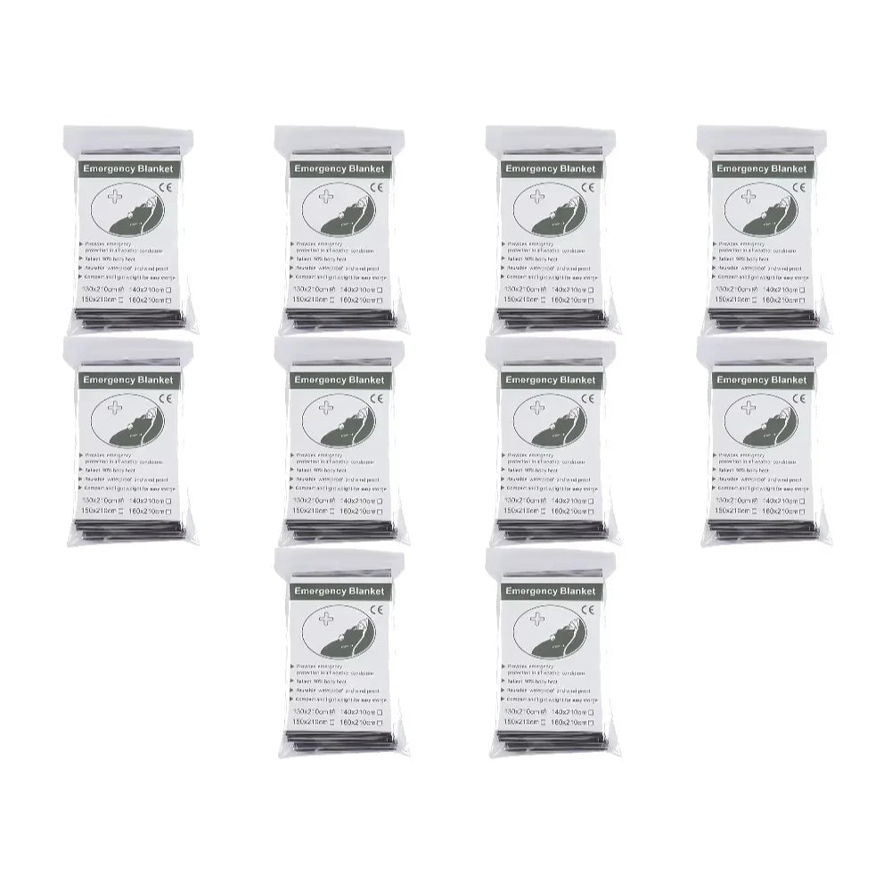 1-10PCS Emergency Blanket Outdoor Survive First Aid Military Rescue Kit Windproof Waterproof Foil Thermal Blanket for Camping