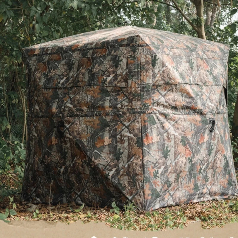 360 Degree Camo Hunting Tent Quick Setup 2 Person Fishing Bird Watching Shelter