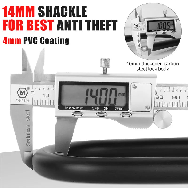 WEST BIKING Bicycle U Lock MTB Road Bike Padlock Portable Anti-theft Safety Motorcycle Scooter Cycling Lock Bicycle Accessories