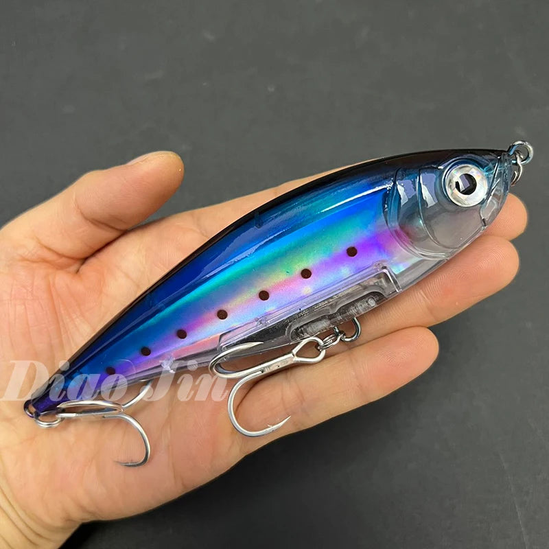 130mm 48g Pencil Fishing Lures Saltwater Trout Pesca Artificial Twitchbait 3D Floating Wobblers for Twitch Fishing Equipment