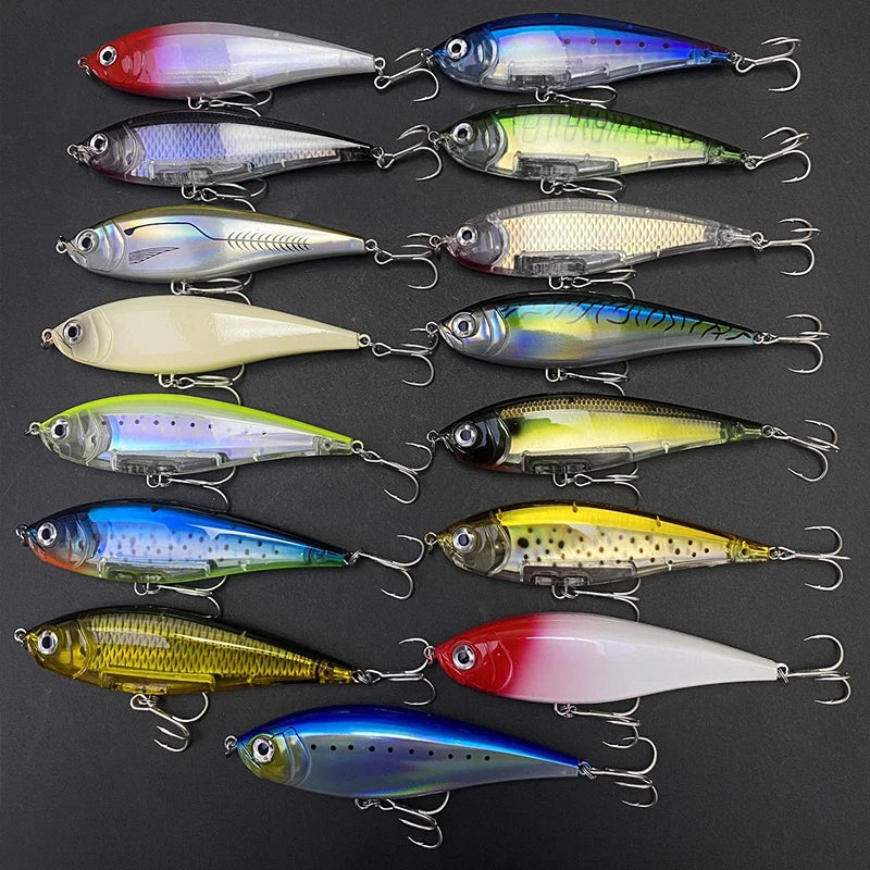 130mm 48g Pencil Fishing Lures Saltwater Trout Pesca Artificial Twitchbait 3D Floating Wobblers for Twitch Fishing Equipment