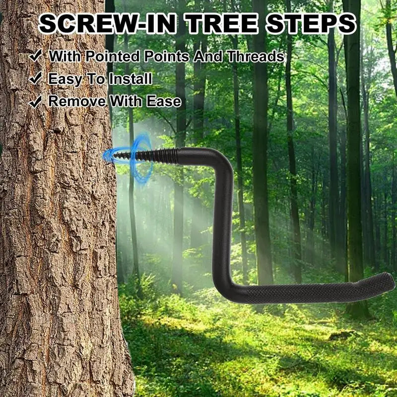Tree Climbing Spikes 705lbs Climbing Tree Stand Self-Tapping Screw Mount Outdoor Climber Outdoor Tool For Hunting Climbing