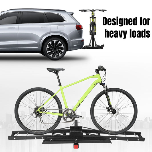 Motorcycle Hitch Carrier Foldable Universal Motorcycle Rack Ramp Rust Proof Electric Bicycles Racks for SUVs Cars Trucks Vans