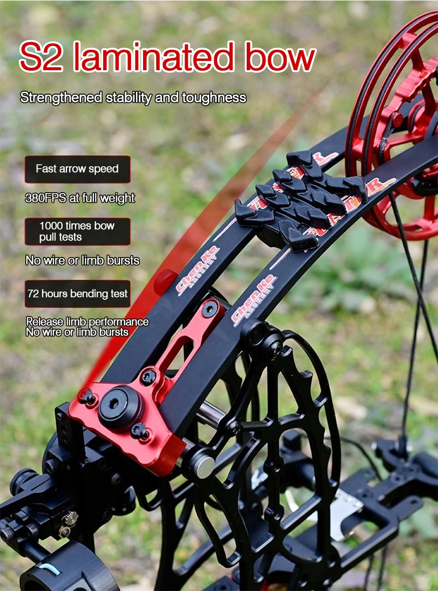 New Fiery Compound Bow Pulley Bow Adult Outdoor Archery Steel Ball and Arrow Dual-purpose Adult Bow High Precision Shooting