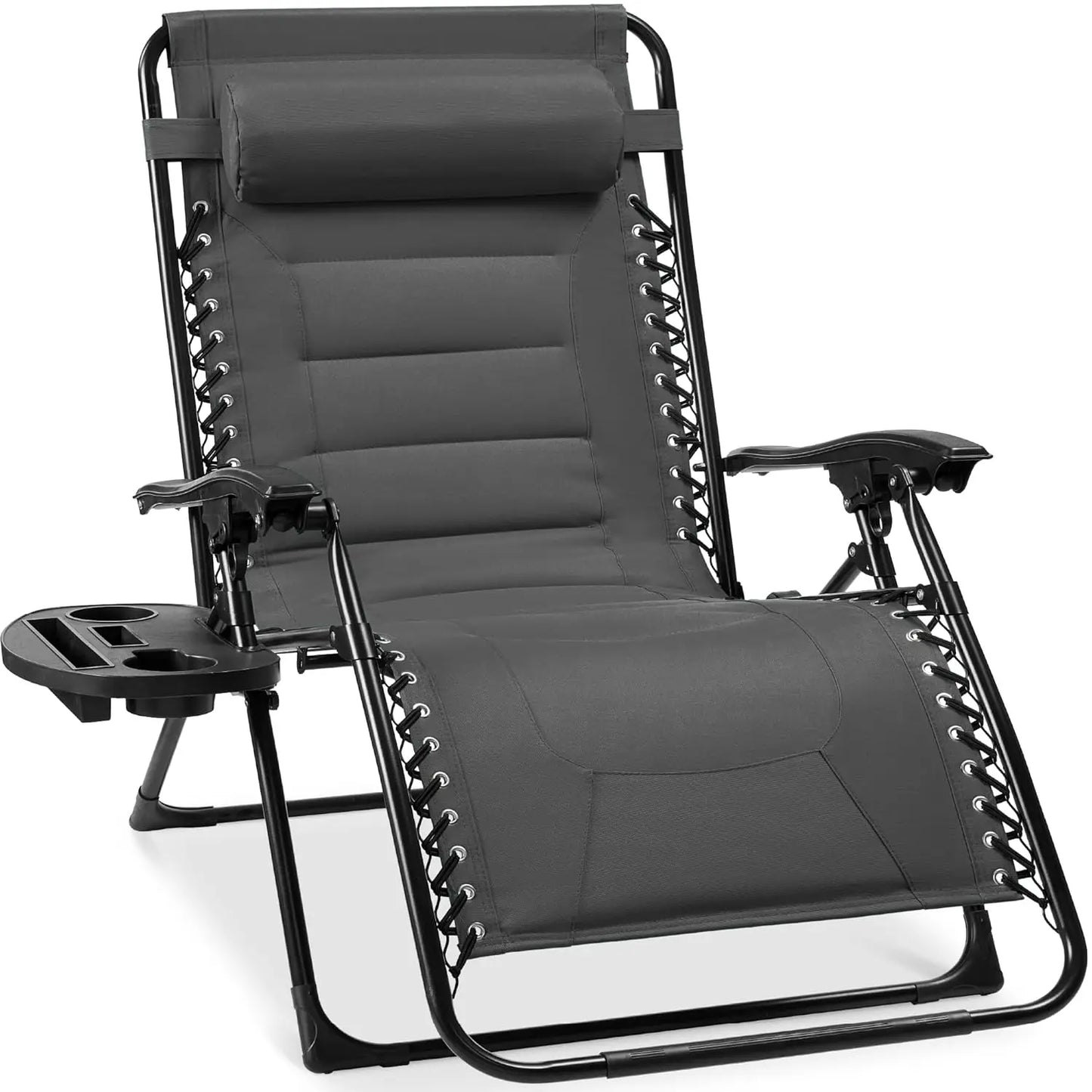 Oversized Padded Zero Gravity Chair, Folding Outdoor Patio Recliner, XL Anti Gravity Lounger for Backyard, Customized