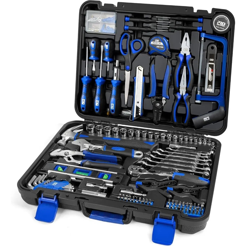 259-Piece Complete Tool Kit with Storage Box for Home and Car Repairs, Portable DIY Hand Tool Set