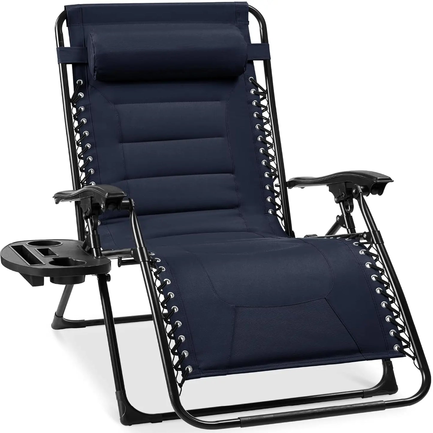 Oversized Padded Zero Gravity Chair, Folding Outdoor Patio Recliner, XL Anti Gravity Lounger for Backyard, Customized
