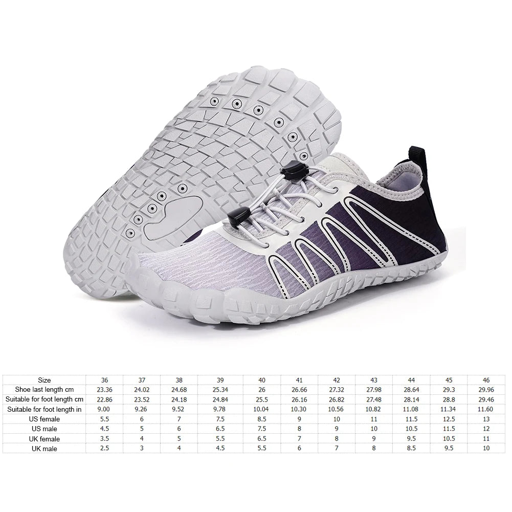 Water Shoes Breathable Lightweight Aqua Shoes Quick Dry Casual Wading Shoes Ergonomic Hiking Shoes Gym Sneakers for Water Sports