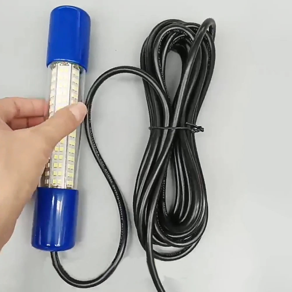 Underwater Fishing Light 50W Fish Lure Bait Finder Lamp 12-24V Submersible Boat Lamp Waterproof for Squid Shrimp Krill