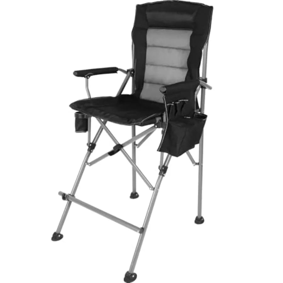 Extra Tall Folding Chairs for Adults 330lbs Portable Bar Height Foldable Director Chairs for Camping Outside Comfortable with M