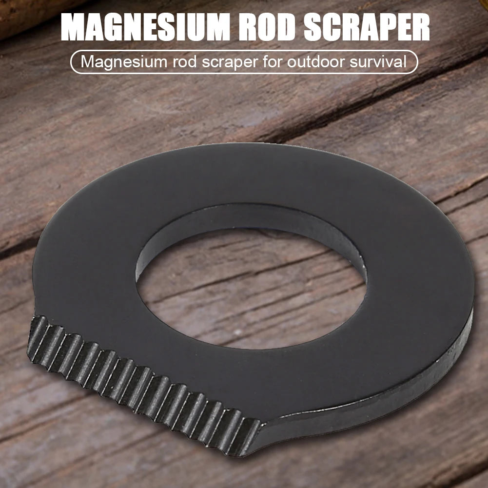 Outdoor Survival Camping Scraper Stainless Steel Flint Equipments Multifunctional Flint Scraper Portable for Camping Hiking