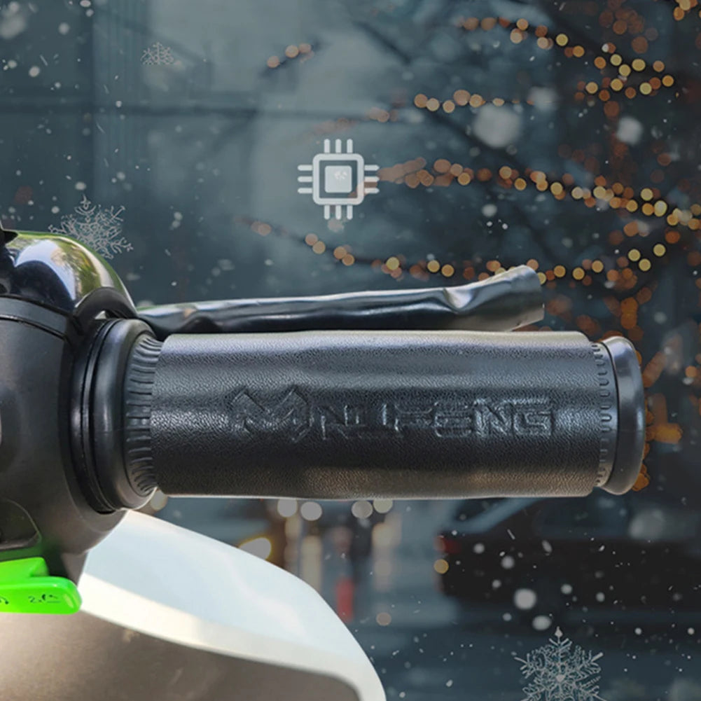 Electric Heated Grip Cover USB Anti Slip Scooter Hand Warmer 3 Gear Waterproof Winter Motorcycle ATV Scooter Heated Grips