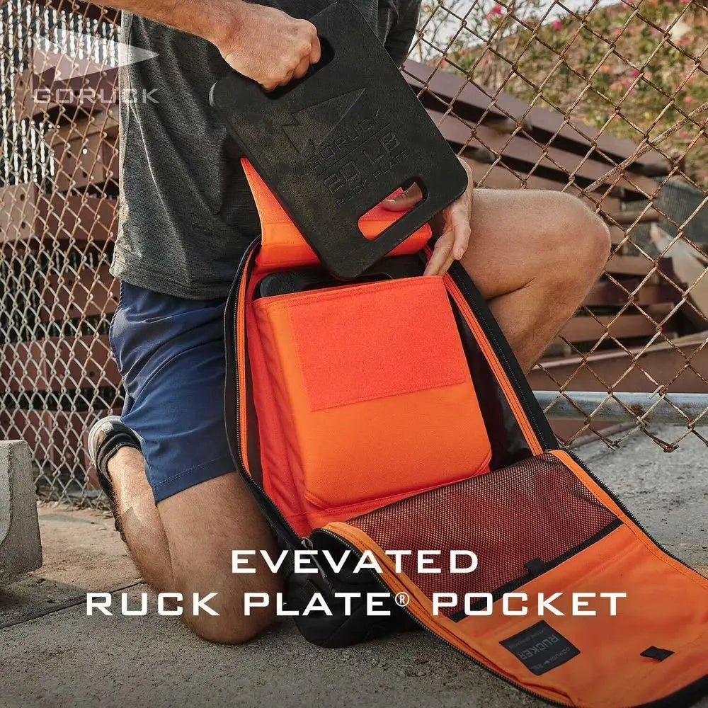 GORUCK Rucker 4.0 20L Black - Enhanced Rucking Backpack for Military Training with Ruck Plate Pocket and Padded Straps