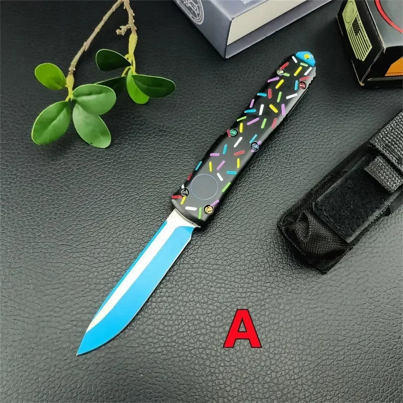 Mic Folding Knife UT85 D2 Blade Aluminum Alloy Handle High Quality Outdoor EDC Camping Hiking Hunting Pocket Knives