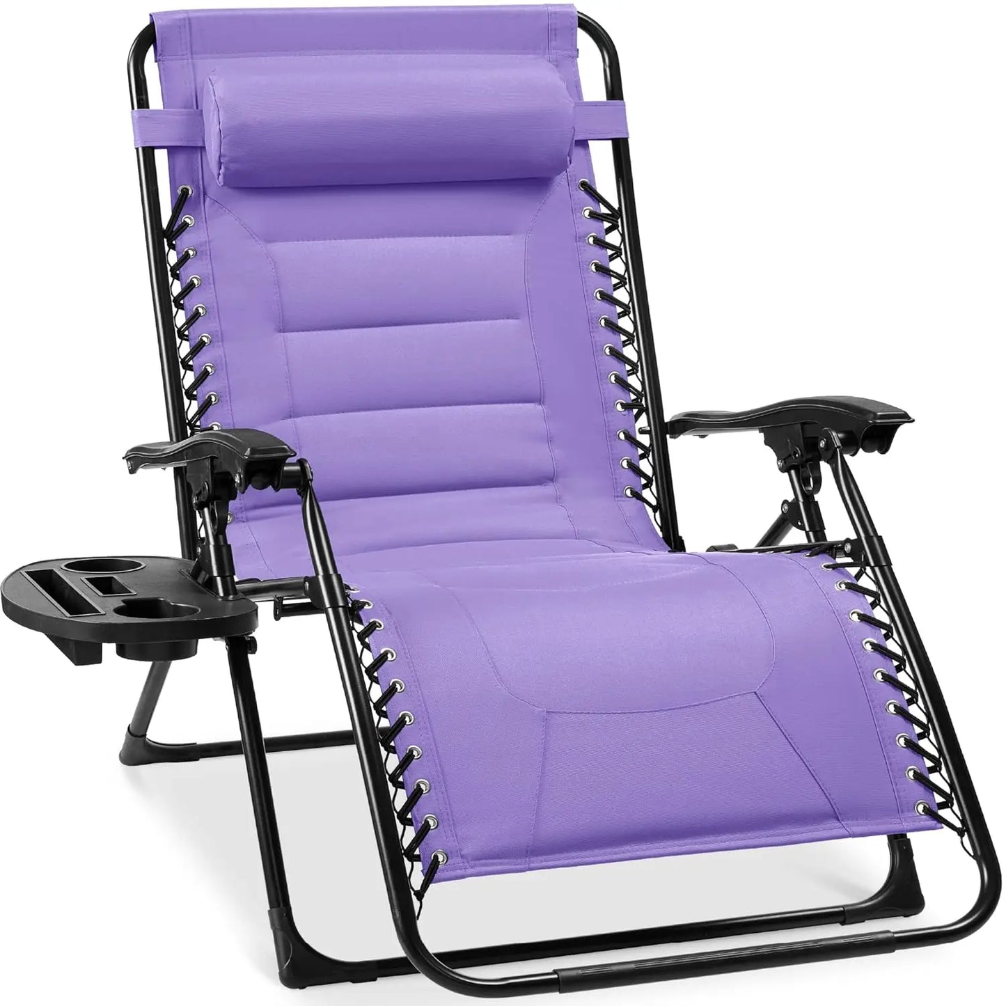 Oversized Padded Zero Gravity Chair, Folding Outdoor Patio Recliner, XL Anti Gravity Lounger for Backyard, Customized