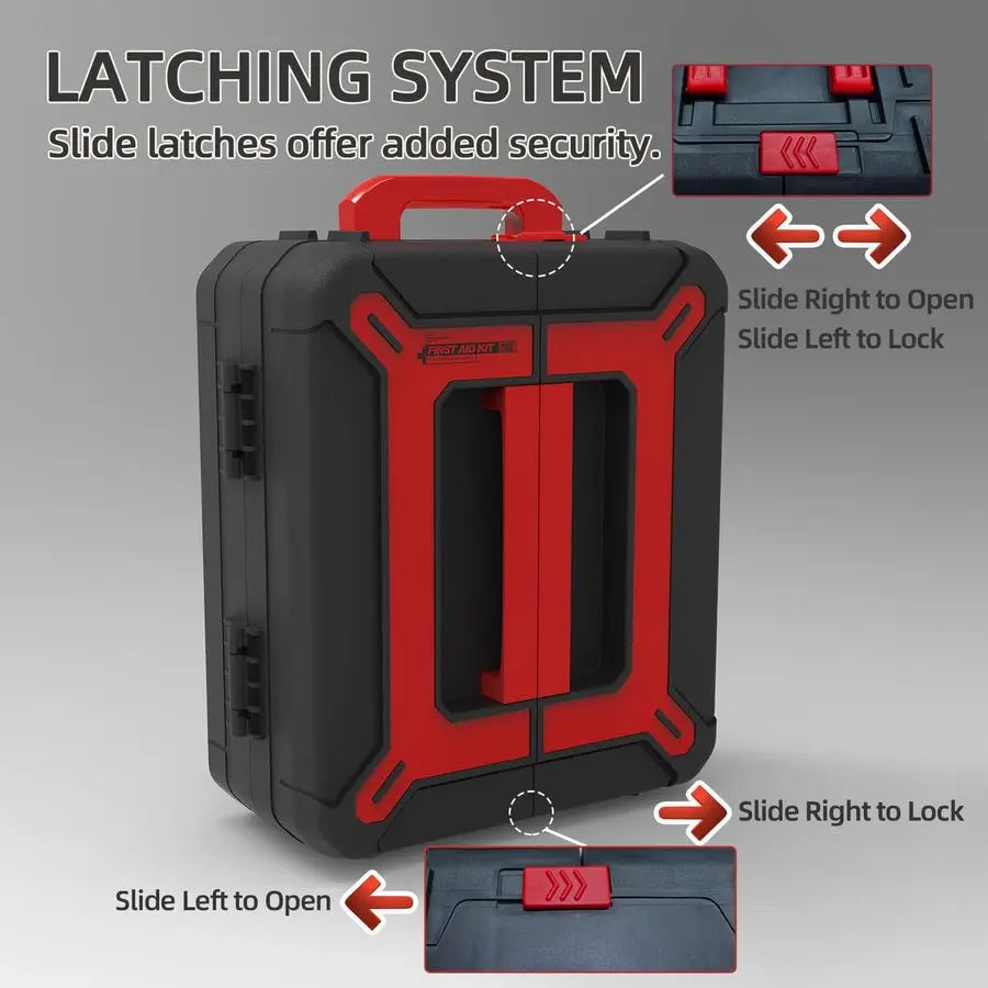 Case First Aid Kit 408 Pcs Wall Mountable Trauma Kit for Car, Home, Office amp Truck Comprehensive Large First Aid Supplies with