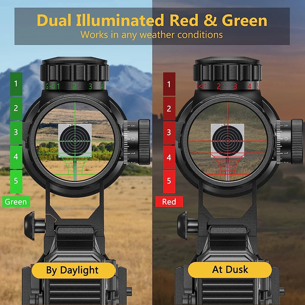 3-9x40 EG Rifle Scopes Hunting Sights Red and Green Light Reticle Tactical Optical Scope Hunting Scopes