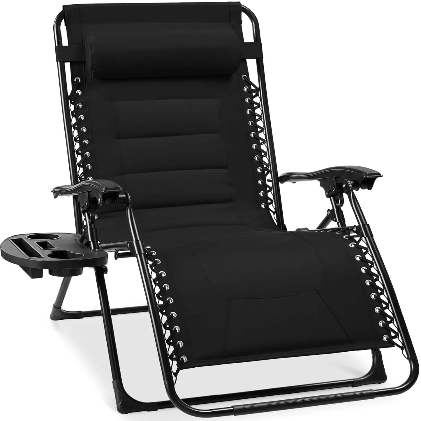 Oversized Padded Zero Gravity Chair, Folding Outdoor Patio Recliner, XL Anti Gravity Lounger for Backyard, Customized