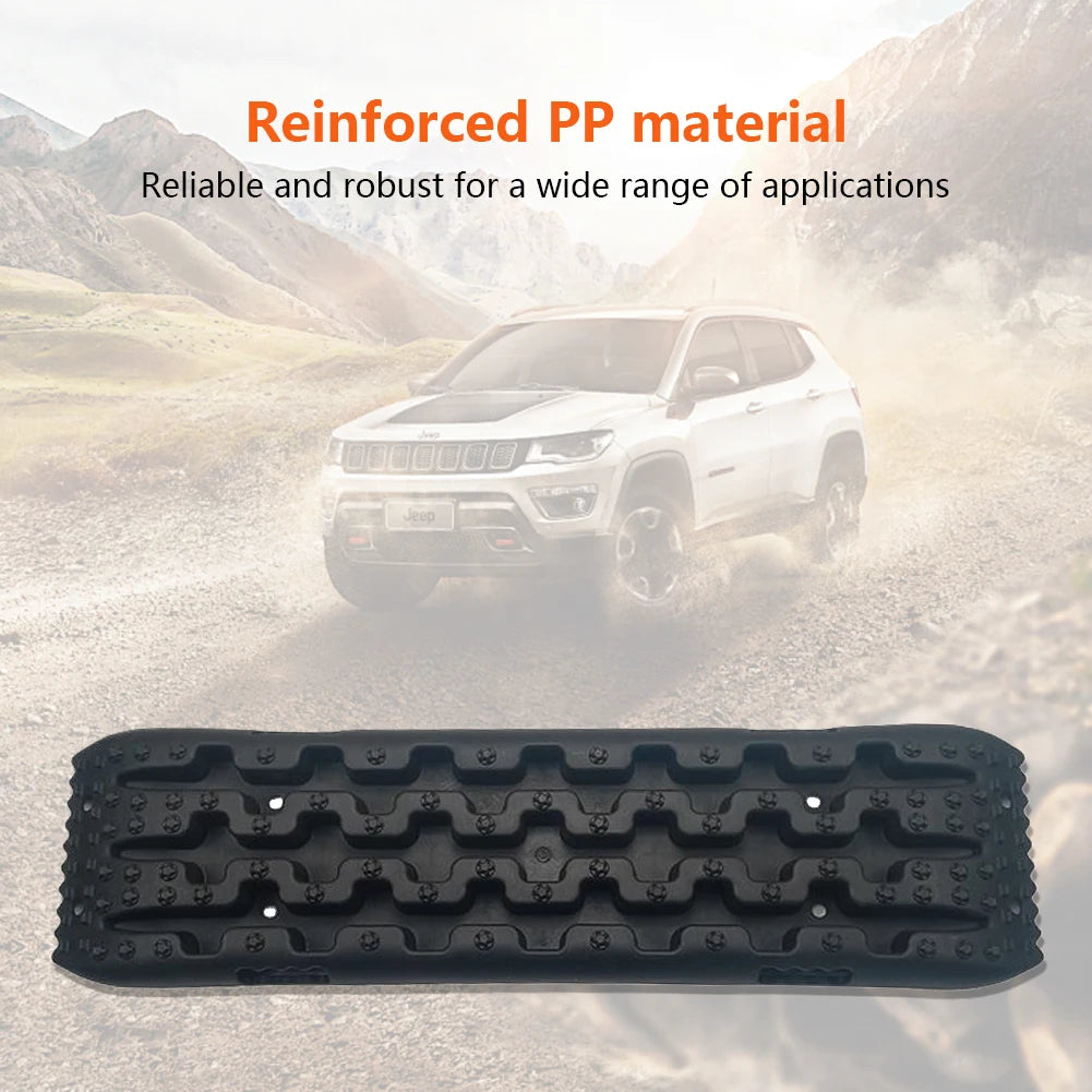 Traction Board Anti-Skid Emergency Traction Mat 2PCS/Set Car Emergency Escape Mat Mud Sand Traction Assistance for Vehicles