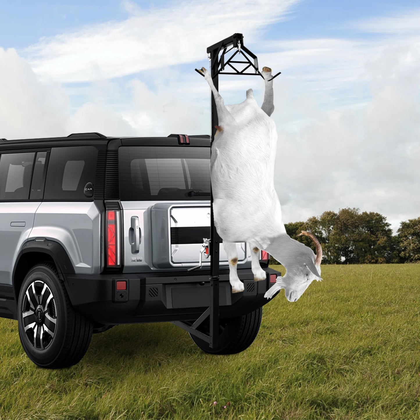 500lb Manual Car Hoist:Easy Operation, Adjustable Height, Sturdy Wire Rope for Powerful Lifting Capacity