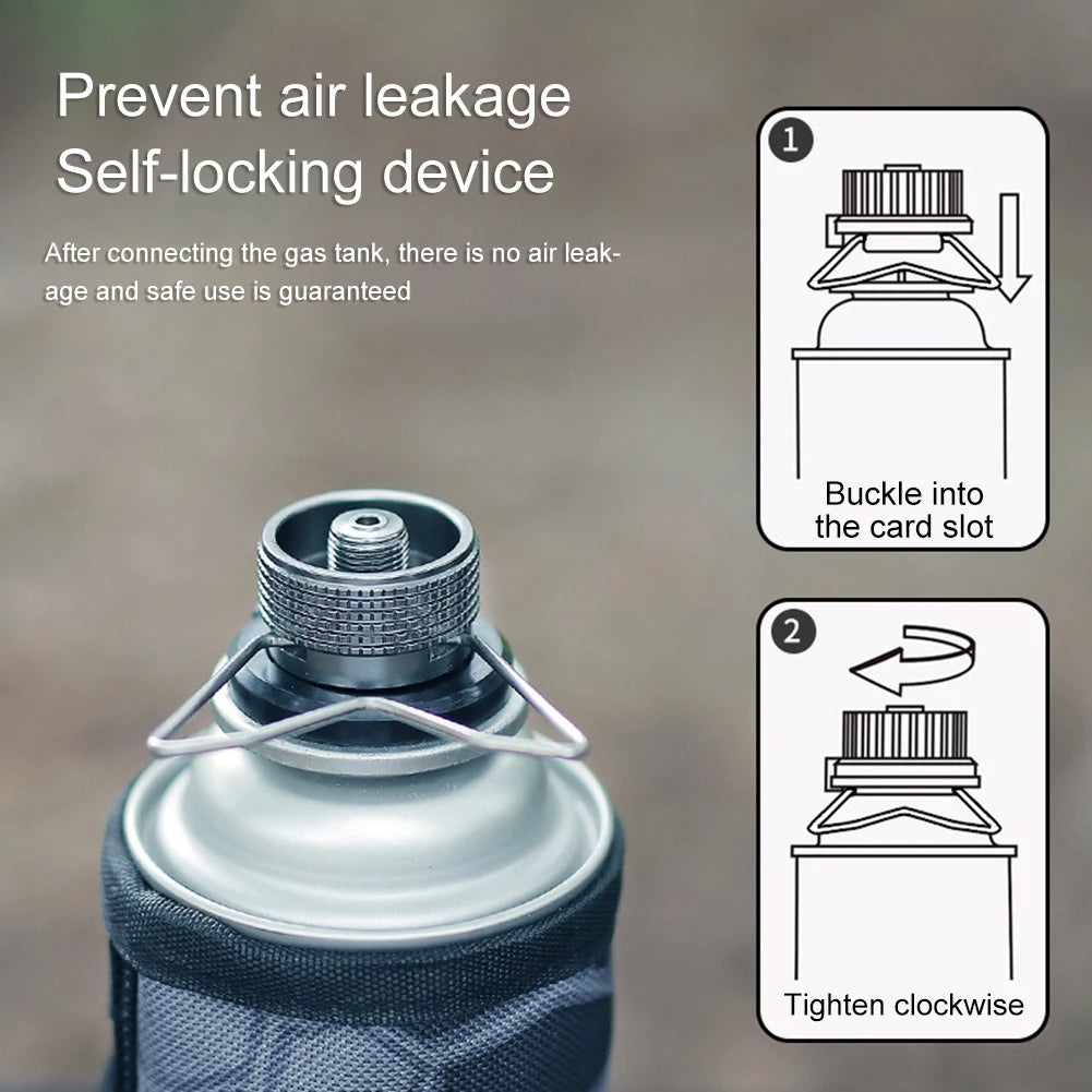 Portable Gas Stove Adapter Aluminum Alloy Camping Gas Converter Lightweight Gas Tank Adapter Compact for Outdoor Cooking