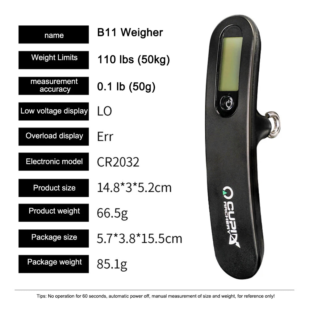 110lbs Electric Digital Bow Scale LED Display Electronic Weighing Device Measuring Test Tool Archery Accressories