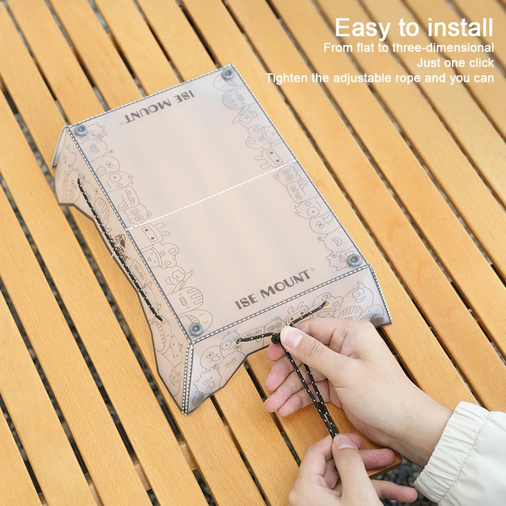 Folding Camping Table Ultralight Small Backpacking Table Portable Outdoor Fishing Furniture Multifunctional for BBQ Picnic