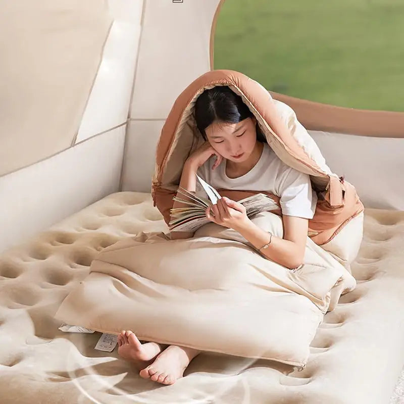 Comfortable Camping Sleeping Bag Envelope Type Backpacking Cotton Sleeping Bag Lightweight Nap Mat Keep Warm Sleeping Cover