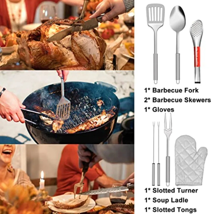 35-Piece Camping Kitchen Utensil Set Portable Outdoor Cooking Utensils for Camping RV Backpacking and BBQ Complete Camp Kitchen