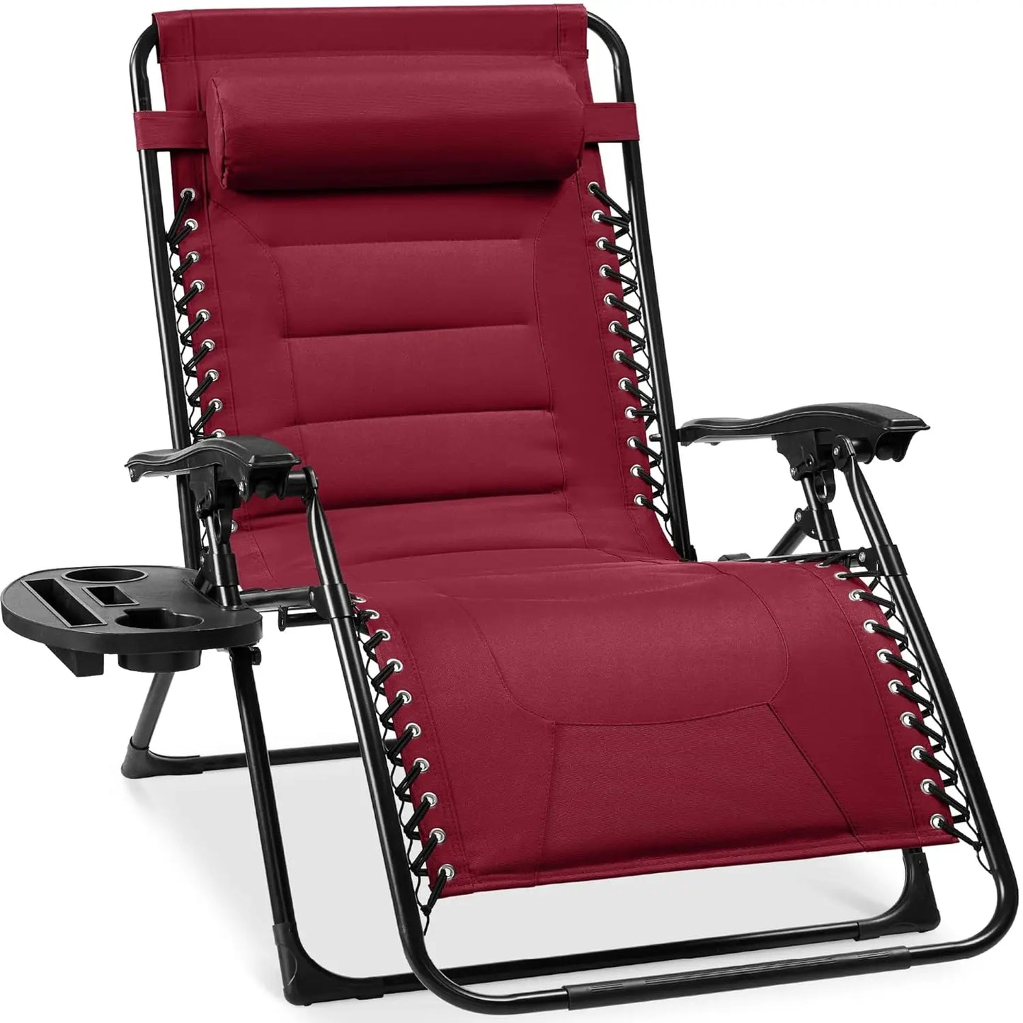 Oversized Padded Zero Gravity Chair, Folding Outdoor Patio Recliner, XL Anti Gravity Lounger for Backyard, Customized
