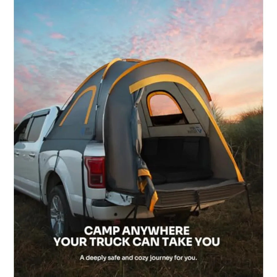 Pickup Truck Tent 2.0 Waterproof PU2000mm Double Layer for 2 Person Portable Truck Bed Tent with Rainfly 5.5'-5.8' Camping Pref