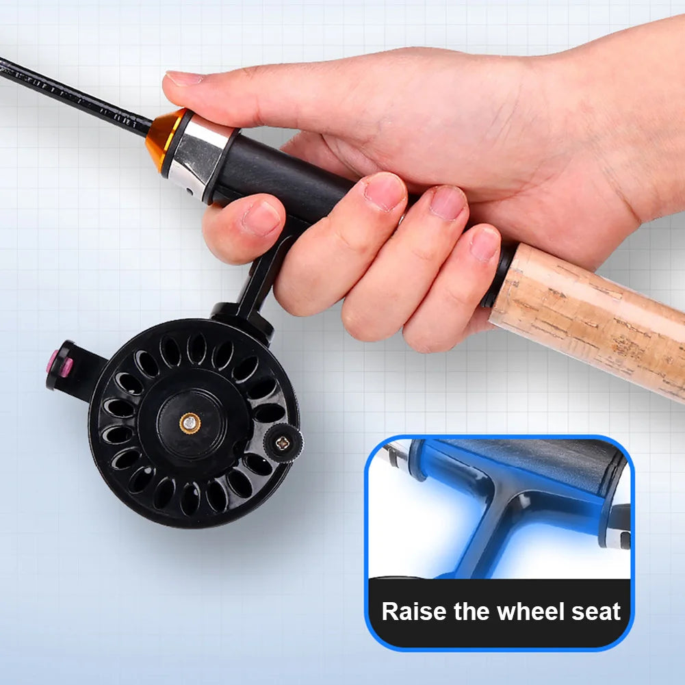 Ice Fishing Reel ABS Lightweight Fly Wheel Front Reel Fly Fishing Reel for Trout Pike Fishing Accessories