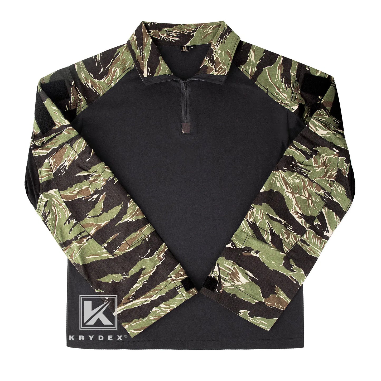 KRYDEX Camouflage Combat Uniform Clothing Hunting Hiking Tactical Shirt & Pants Suit Kit Tiger Stripe Camo