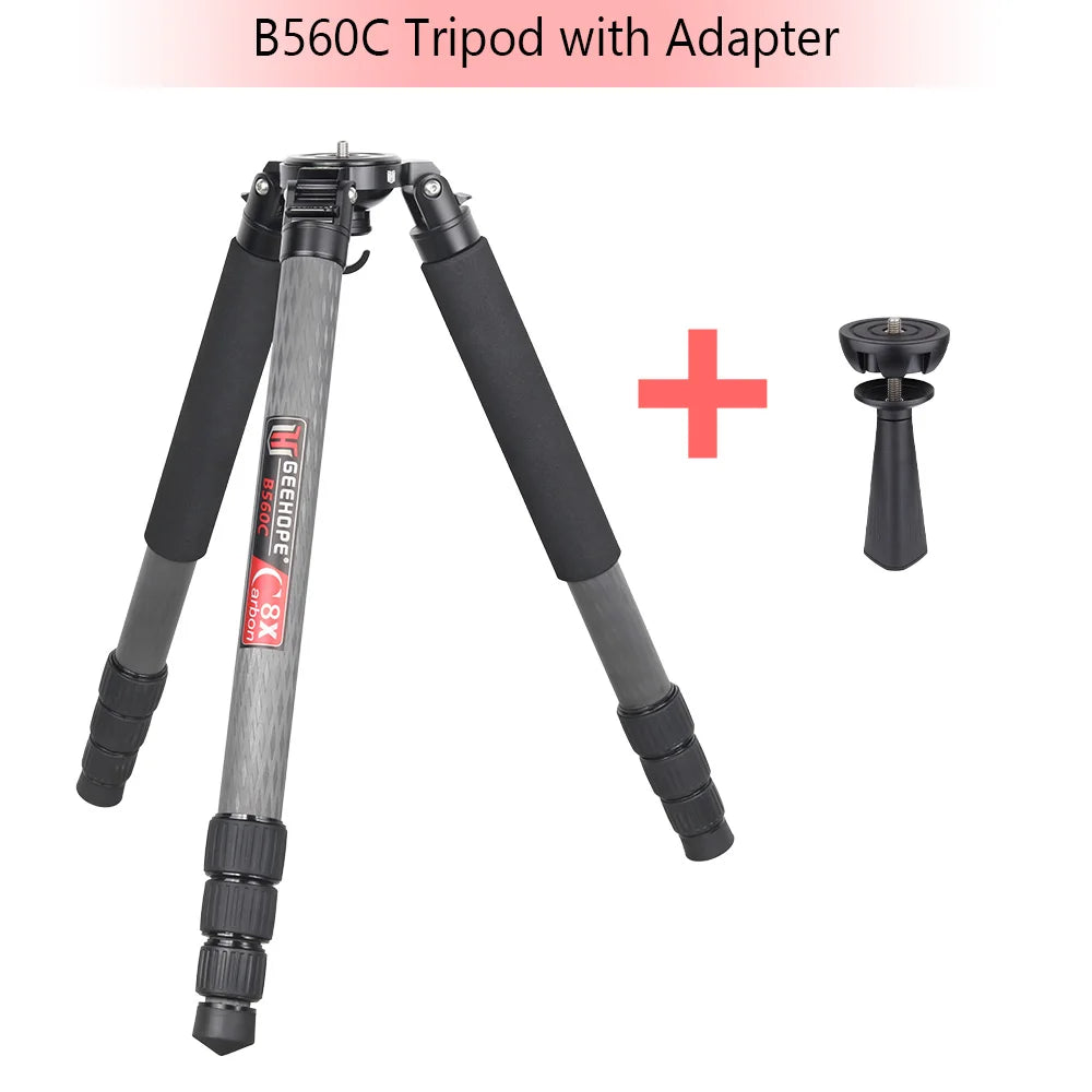 GEEHOPE B560C Professional Heavy Camera Tripod 40mm Tube 30kg Maxload Bowl Tripod Super Stable Top Bird Watching Camera Bracket