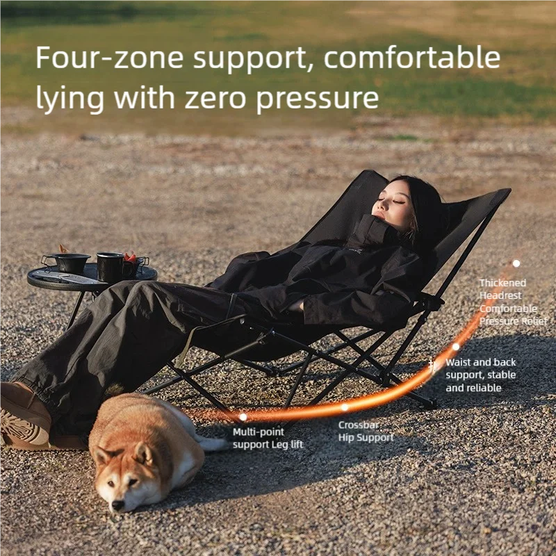 Blackdog Camping Chair With Pillow Lounge Office Nap Home Use Recliner Outdoor Foldable Beach Fishing Tourist Chairs