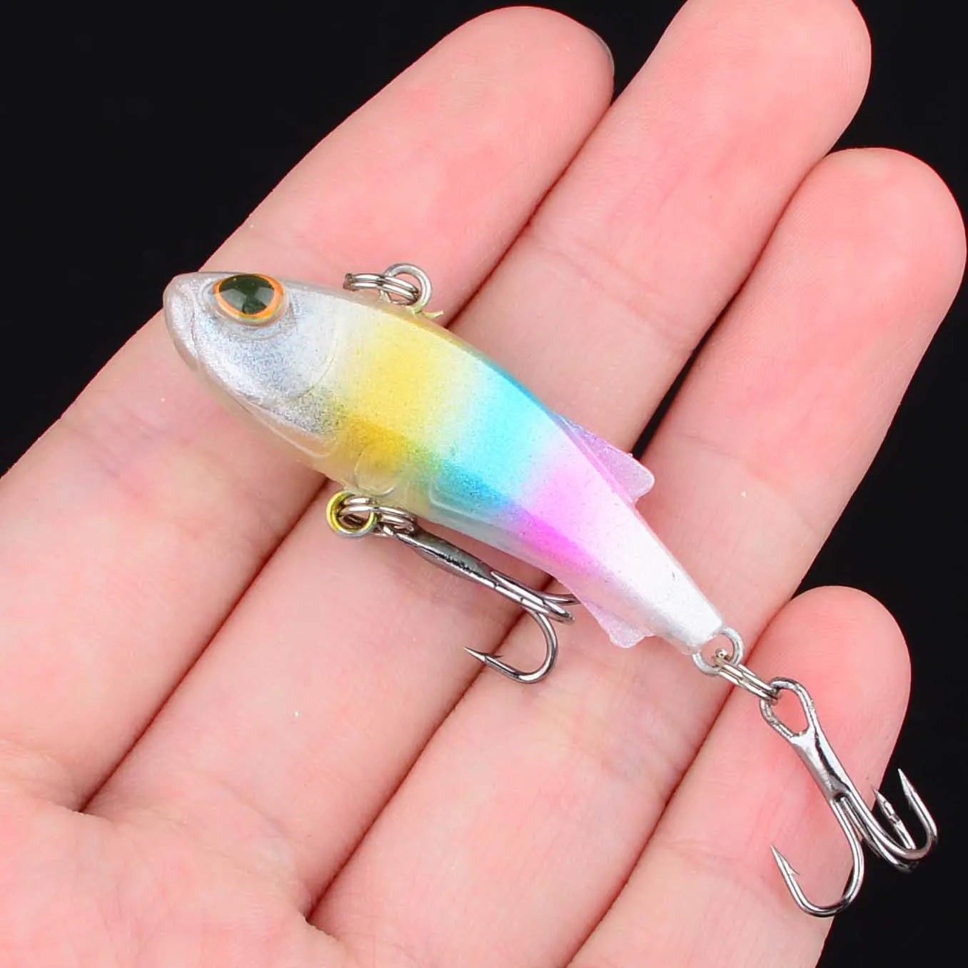 1Pc Mini VIB Fishing Lure Vibration Artificial Baits Winter Ice Fishing Wobblers Bass Crankbait Fishing Tackle