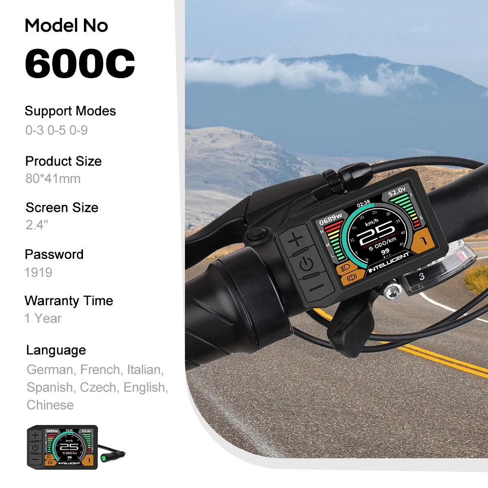 Bafang LCD Color Display Instrument 36V 48V 52V P860C 860C P850C 600C C965 DPC18 BF-UART Protocol Bluetooth 750W Motor E-bike