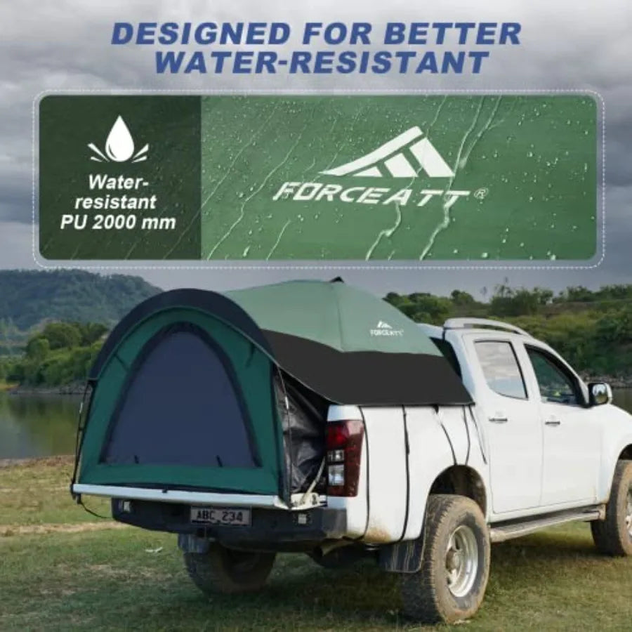 Truck Bed Tent Fits 5-6.5 Waterproof PU2000mm Pickup 6.5 Foot Bed Easy Setup 2 People Portable Truck Tents for Camping Hiking F