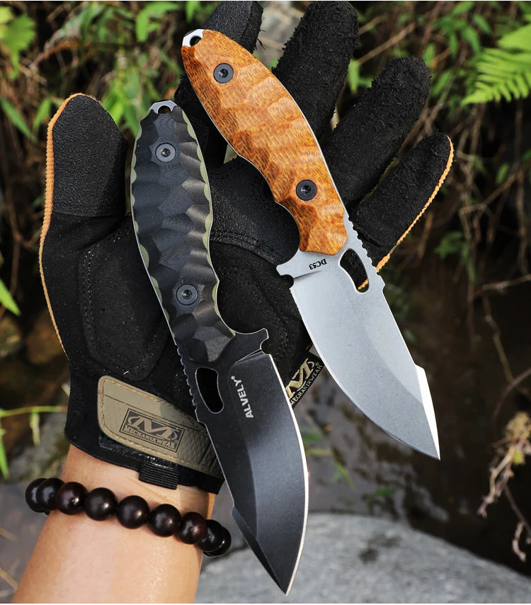 Outdoor Tactical Knife, DC53 Steel Fixed Blade, Men's EDC Knife, Outdoor Camping & Exploration, Fishing & Hunting Knife