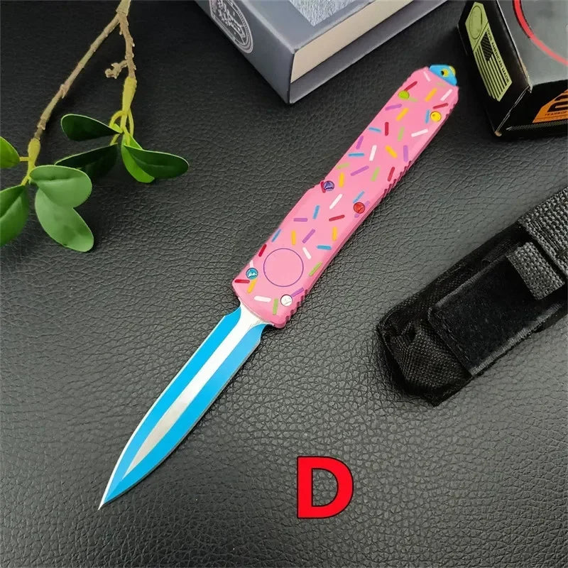 Mic Folding Knife UT85 D2 Blade Aluminum Alloy Handle High Quality Outdoor EDC Camping Hiking Hunting Pocket Knives