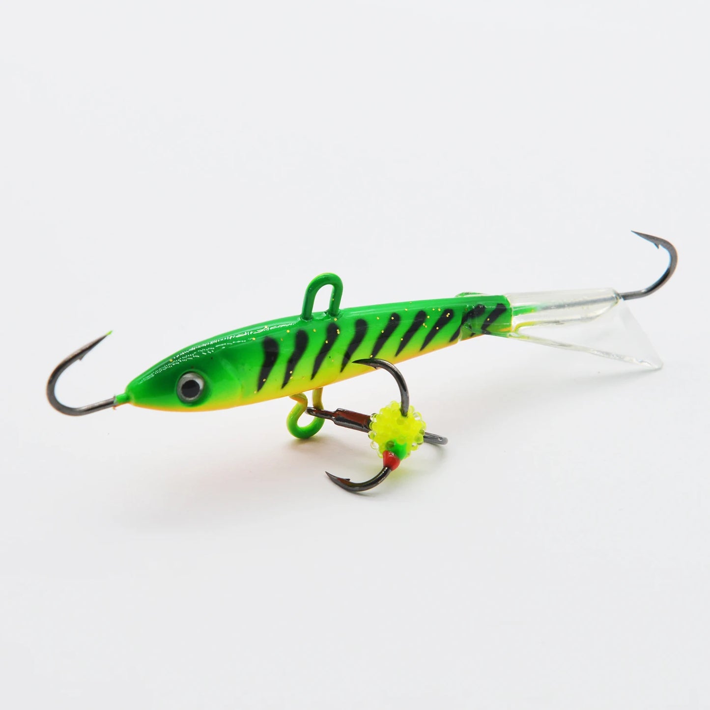Ice Fishing Lures with Glide Tail Wings Winter Ice Jigging Fishing Jigs for Bass Perch Walleye Pike Bluegill Vertical Jigs