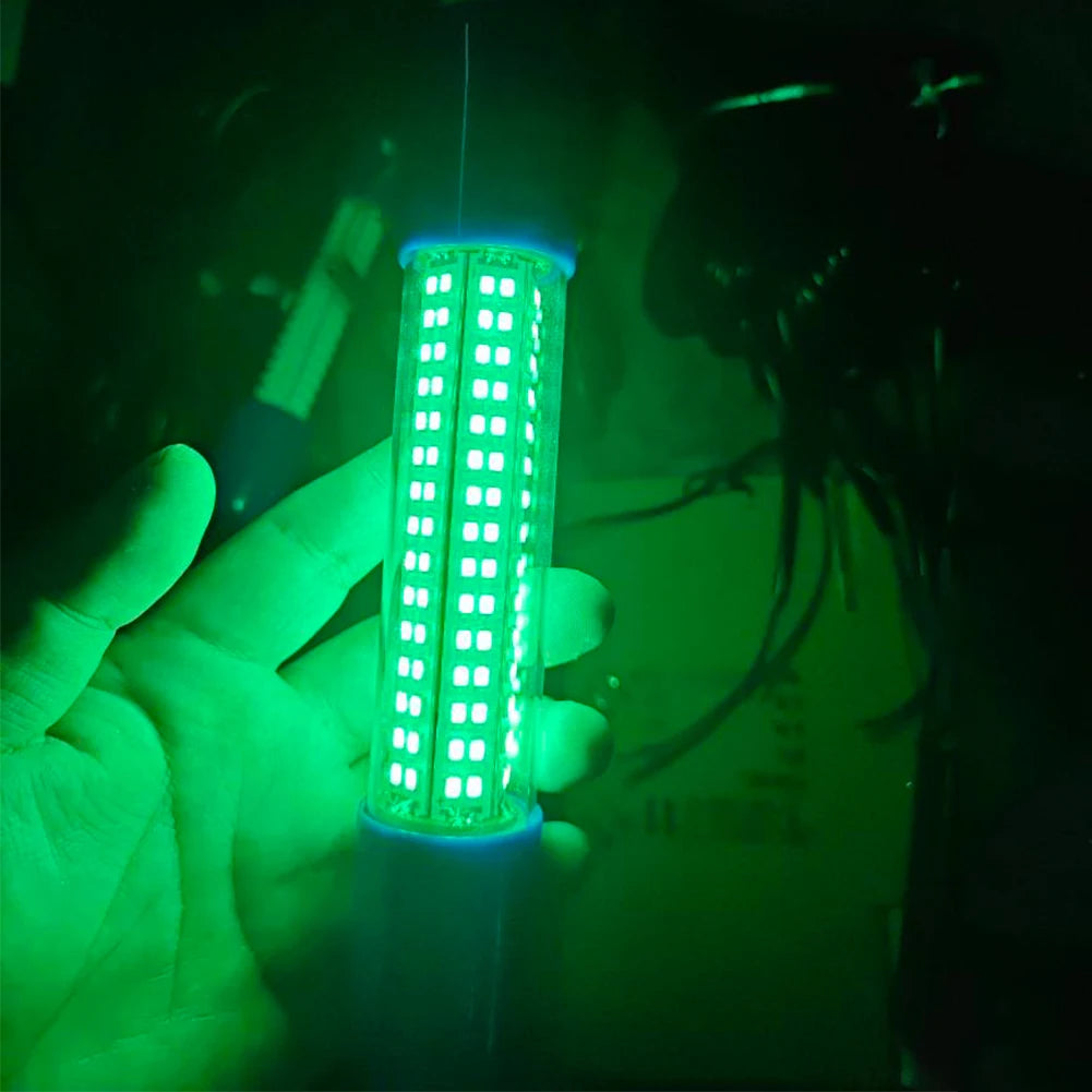 Underwater Fishing Light 50W Fish Lure Bait Finder Lamp 12-24V Submersible Boat Lamp Waterproof for Squid Shrimp Krill