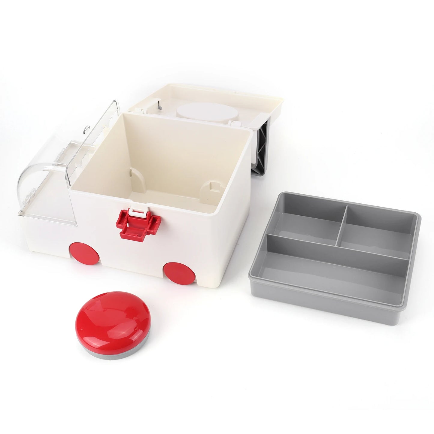 Car-Shaped Household Medicine Box Large Capacity Home Medicine Organizer Wear Resist Plastic First Aid Kit for Room Decor