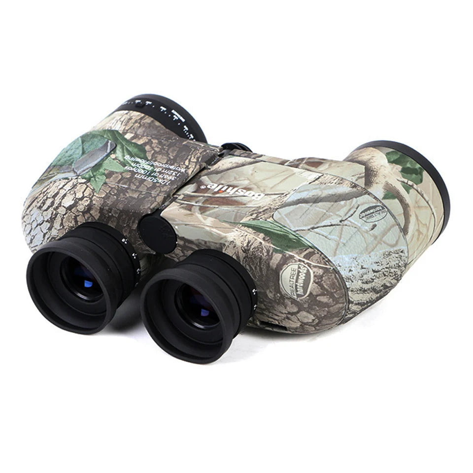 Boshile 10X50 Professional Telescope Military Marine Waterproof Binoculars Night Vision HD BAK4 Rangefinder Distance For Hunting