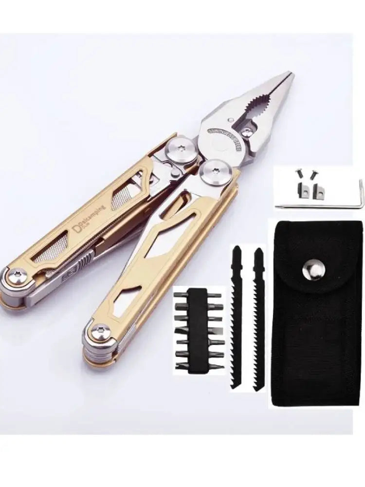 Daicamping 30Yellow Multifunctional Multi Tool Multi-tool Sets Cutter Pliers Folding Knife Multitools Hand Tools Set