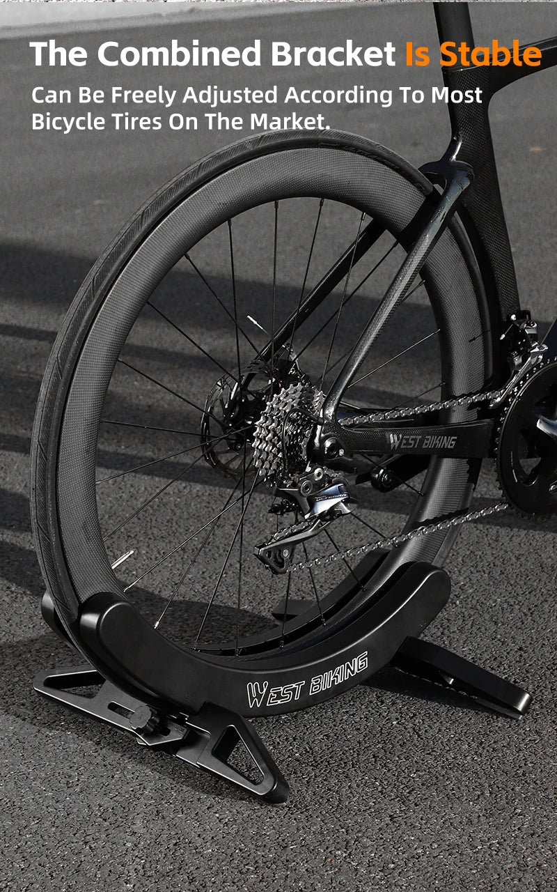 WEST BIKING Bicycle MTB Floor Stand Indoor Bike Parking Racks Adjustable Widely Adaptable For Road Mountain Bike Accessories