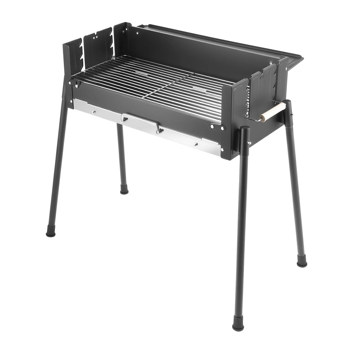 Barbecue Charcoal Grill Stainless Steel foldable Portable BBQ Tool Kits Black, for Outdoor Cooking Camping Hiking Picnics