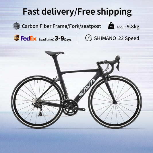 SAVA R09 Carbon Fiber Road Bike 700C Racing Road Bike Adult Bicycle Carbon Fiber Frame Bicycle With Shimano 22 Speed Groups